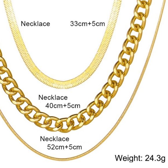 New! Multilayer 3 Piece Set Necklace - Picture 7 of 7